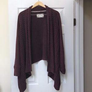 Anthropologie cardigan.  Size large.  Low in front and high in the back.